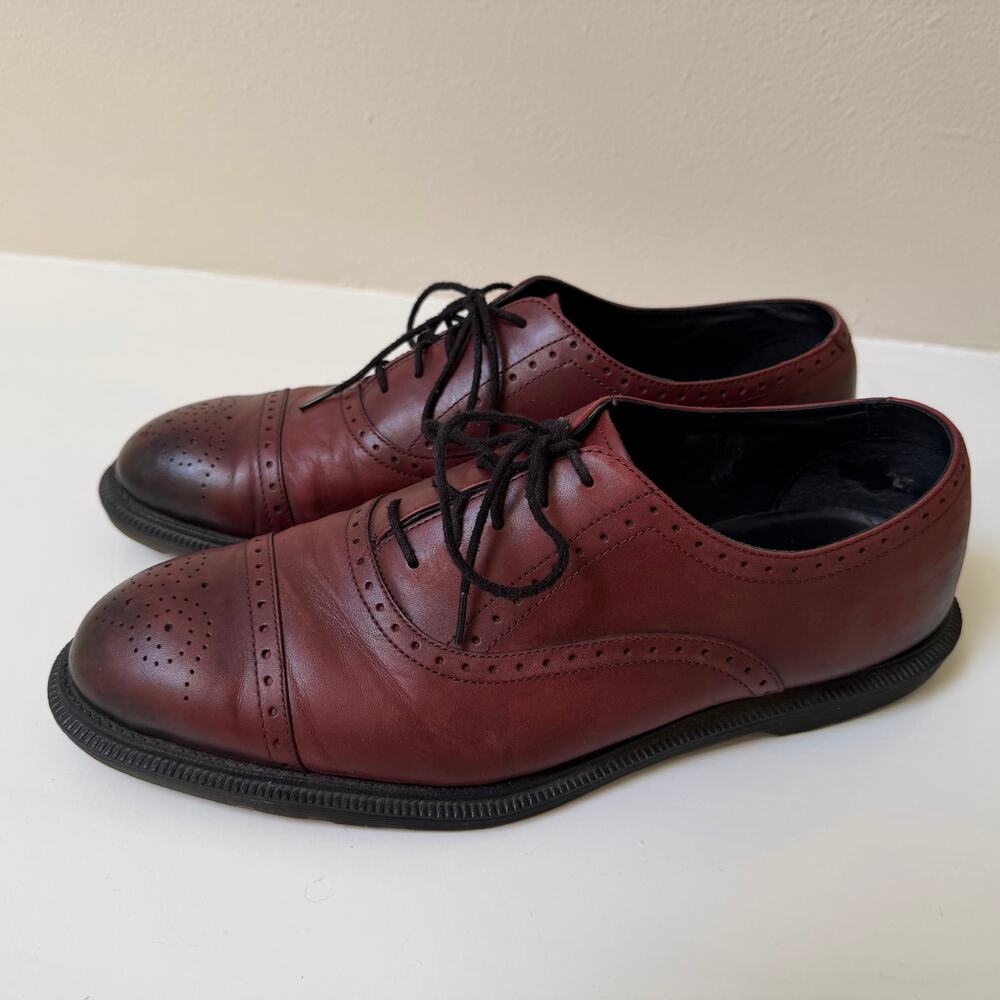 Dr. Martens Morris Oxblood Leather Brogue Oxford Shoes Men’s US 12 EU 46